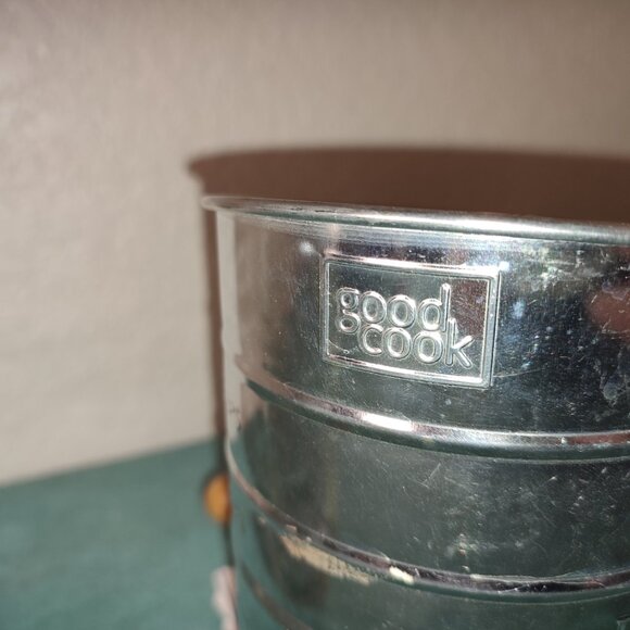 Vintage Atlas Mason Jar and Strainer Container w Handle Good Cook granny chic - Picture 6 of 8